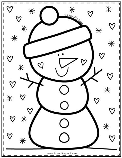 cute snowman coloring pages coloring club   pond snowman