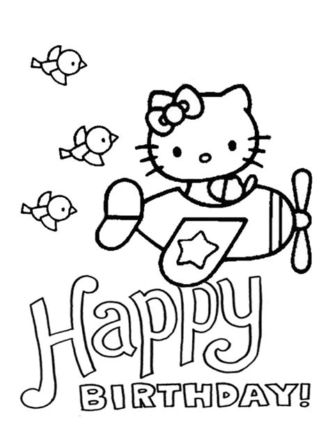 kitty birthday colouring pages randy kauffmans coloring pages