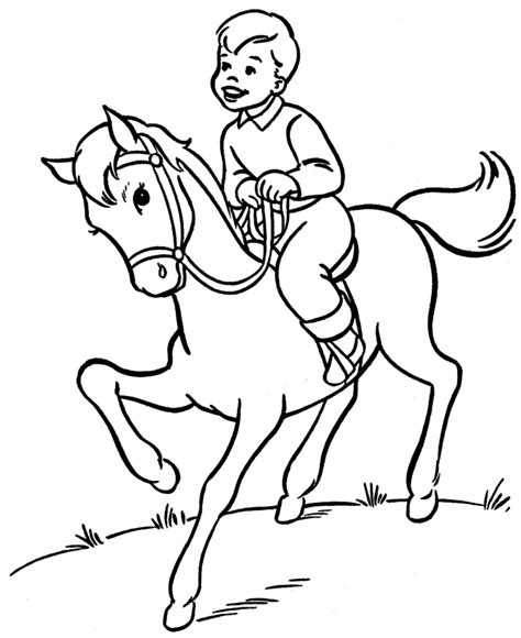 horse  rider coloring pages coloring home