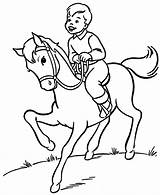 Horse Coloring Pages Riding Printable Rider Colouring Boy Kids Horses Print Ride Horseback Trick Color Foal Book His Honkingdonkey Popular sketch template