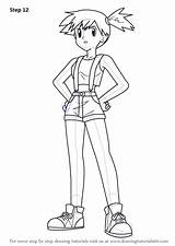 Pokemon Misty Draw Drawing Step Kasumi Tutorials Aka sketch template