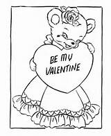 Coloring Valentine Pages Printable Kids Valentines Print sketch template