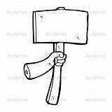Placard Clipart Cartoon Holding Arm 20clipart Clipground sketch template