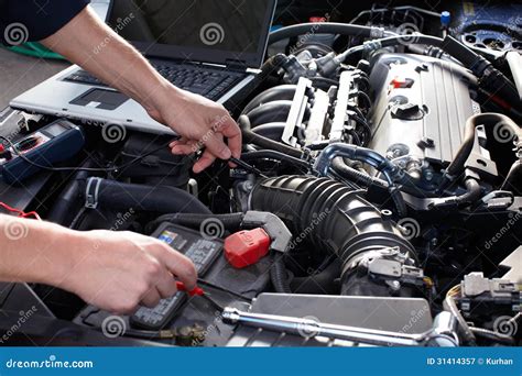 car mechanic working  auto repair service royalty  stock photography image