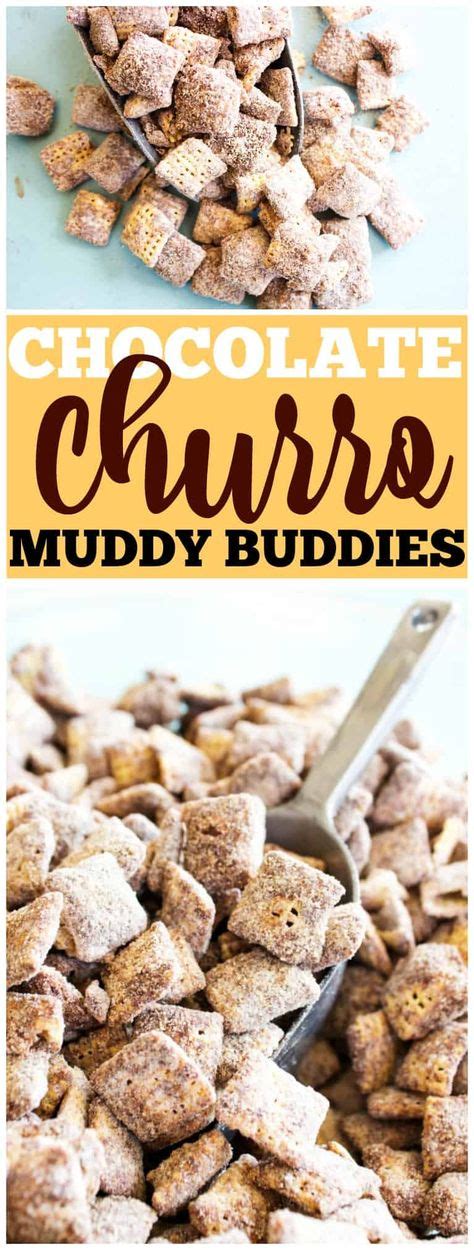 chocolate churro muddy buddies a collision of your classic muddy