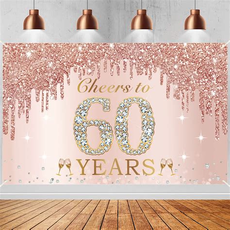 large cheers   years birthday decorations  women pink rose gold