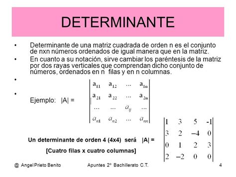 Determinante De Una Matriz Jvusil27