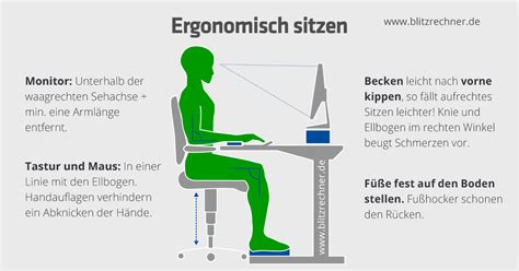 ergonomisch sitzen optimale hoehe von tischstuhl berechnen