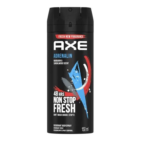 axe fresh adrenaline deodorant body spray hr  ml mzyl aark