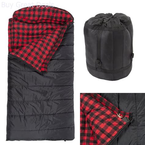 teton sports celsius xxl flannel lined sleeping bag 90 x 39 black