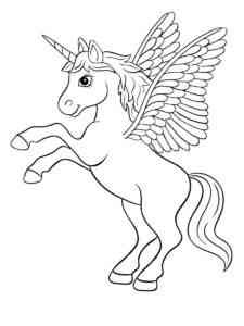 winged unicorn coloring pages seacoloring