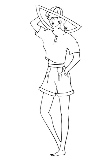 fashion show coloring page coloring book