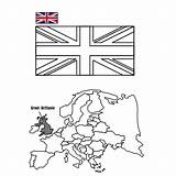 Vlaggen Landen Wereld Kleurplaten Groot Brittannie Engeland sketch template