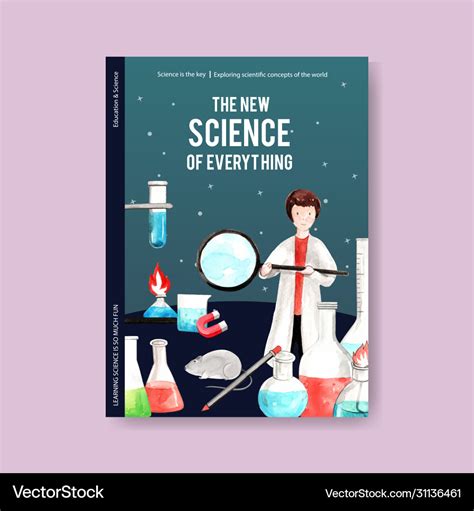 science cover book design  laboratory vector image