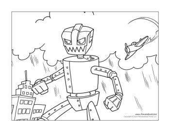 robot coloring pages  kids tims printables