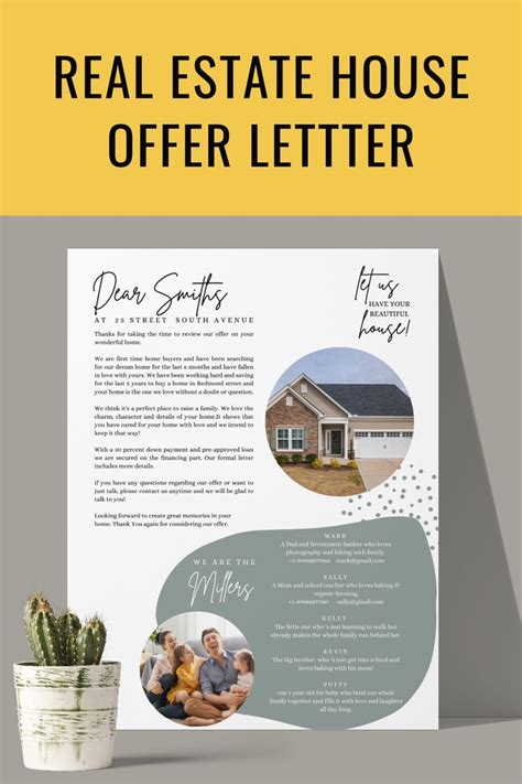 letter  seller  home house offer letter  buyer letter