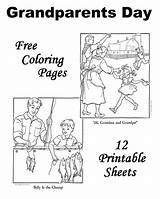 Grandparents Coloring Pages Printable Sheets Happy Kids Preschool Worksheets Holiday Kindergarten sketch template