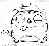 Lineart Tabby Drunk Character Cat Illustration Cartoon Mascot Royalty Thoman Cory Graphic Clipart Vector 2021 sketch template