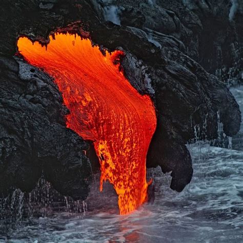 Lava Flow From The Kilauea Volcano On Hawaii’s Big Island Insulated