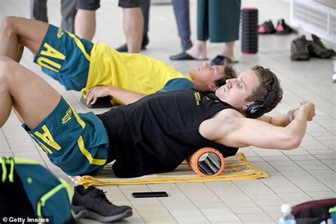 Bizarre Way Australia S Top Swimmers Limber Up Ahead Of Their Team