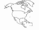 Outline Continent Norte América Mapas Paises Smarttech sketch template
