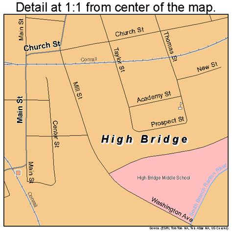 High Bridge New Jersey Street Map 3431320