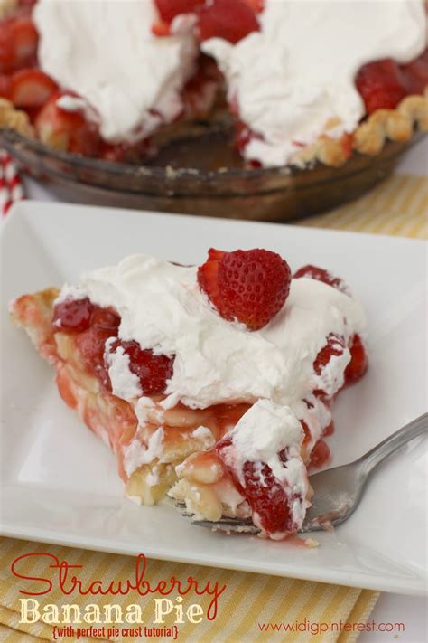deluxe strawberry banana cream pie with perfect pie crust