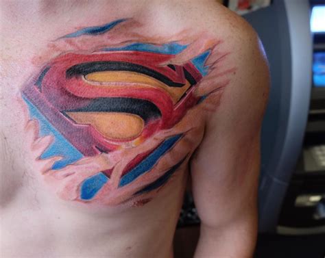 superman tatoo on chest best tattoo ideas