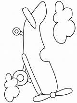 Airplane Coloring Pages Transportation Printable Earhart Amelia Print Crafts Applique Kids Plane Color Templates Propeller Book Easy Pattern Drawing Air sketch template