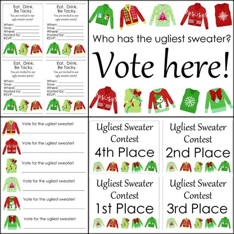 printable ugly sweater template