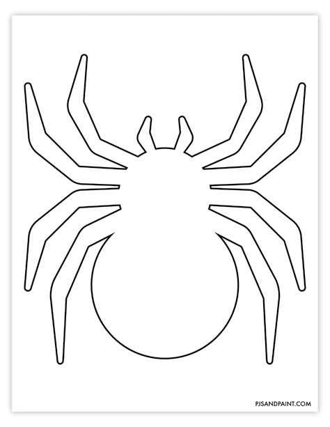 printable spider template pjs  paint