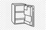 Fridge Empty Refrigerator Clipart sketch template