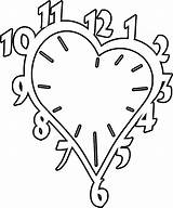 Clock Heart Coloring Printable Pages Kids Saw Patterns Scroll Shaped Color Valentines Crafts Woodworking Print Bestcoloringpagesforkids Clocks Sheets Cut Christmas sketch template