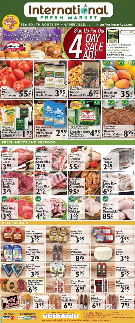 international fresh market weekly ad flyer december   december