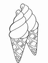Coloring Cone Pages Ice Cream Printable Icecream Getdrawings sketch template