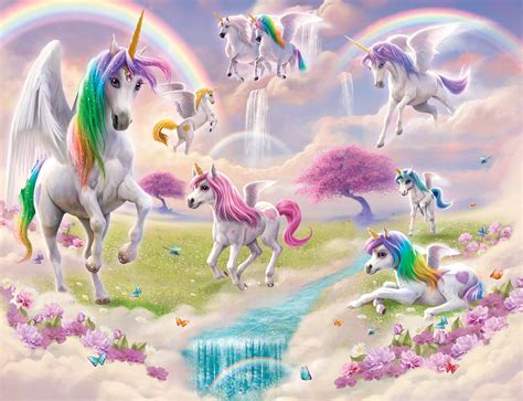walltastic magical unicorn wall mural walmartcom