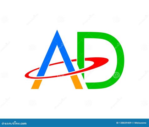 letter ad logo design template elements stock vector illustration  idea sport