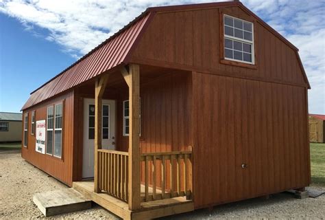 derksen custom finished portable lofted cabin  enterprise center lofted barn cabin