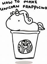 Starbucks Coloring Unicorn Pages Printable Coffee Frappucino Make Template sketch template
