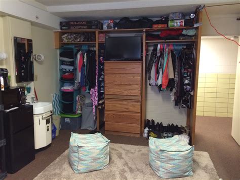 Dorm Room Burge At University Of Iowa Closets With Stacked Dressers