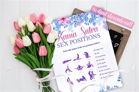 Guess The Sex Positions Bridal Shower Games Printable Etsy