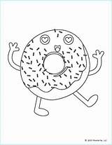 Donut Coloring Mombrite sketch template