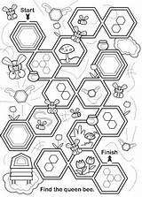 Insects Mazes sketch template