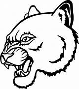 Cougar Head Template sketch template