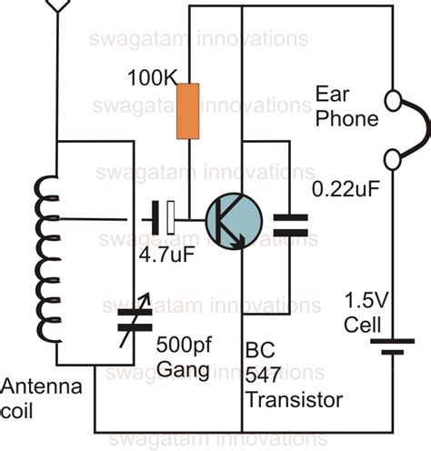transistor radio receiver circuit circuit diagram centre