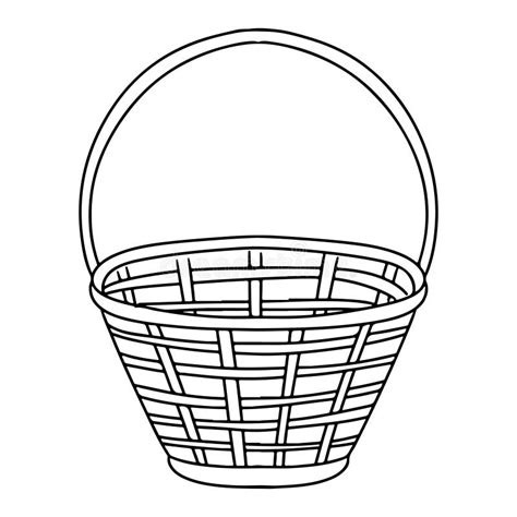 empty basket coloring stock illustrations  empty basket coloring