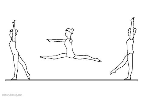 gymnastics coloring pages  girls  printable coloring pages
