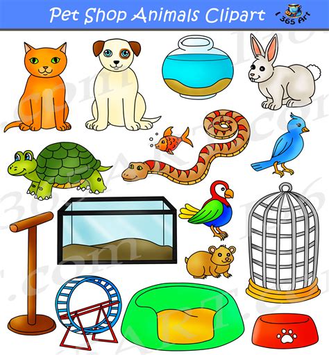 pet shop animals clipart commercial set clipart  school