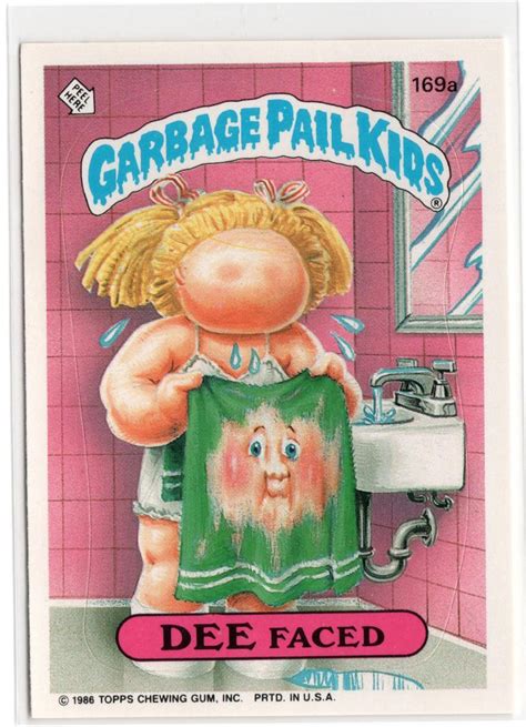 topps garbage pail kids card dee faced etsy uk