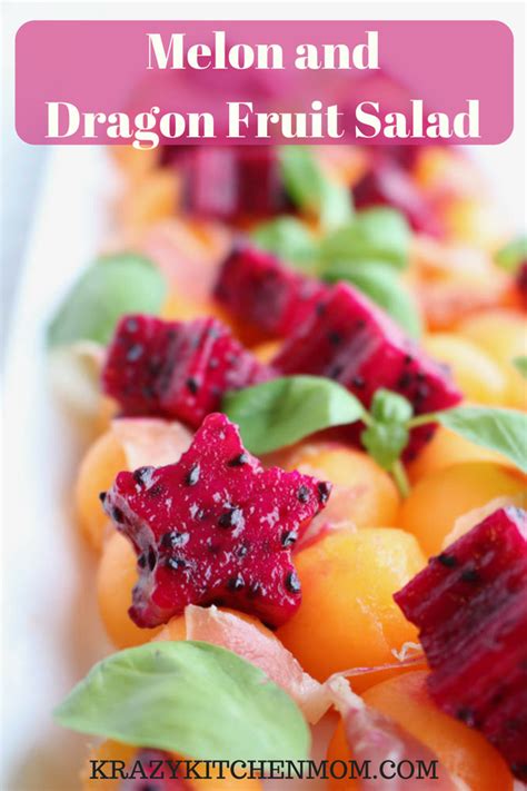 Melon And Dragon Fruit Salad Krazy Kitchen Mom Recipe